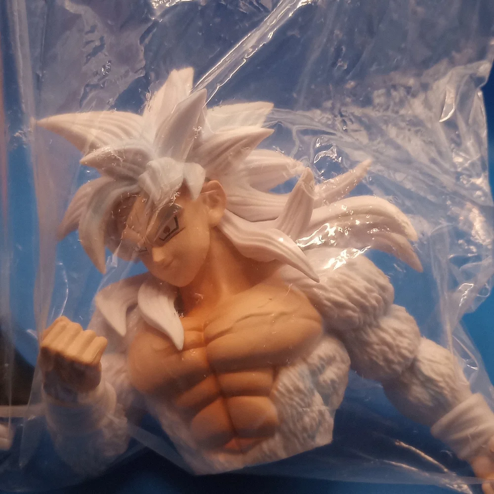30cm Dragonball Z Goku Son White Hair Saiyan Anime Otaku Large GT Figure Toy